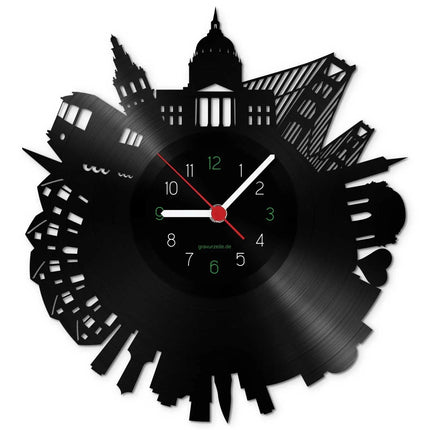 SEO. Wanduhr aus Vinyl Skyline San Fransisco 2017 - Linkreich