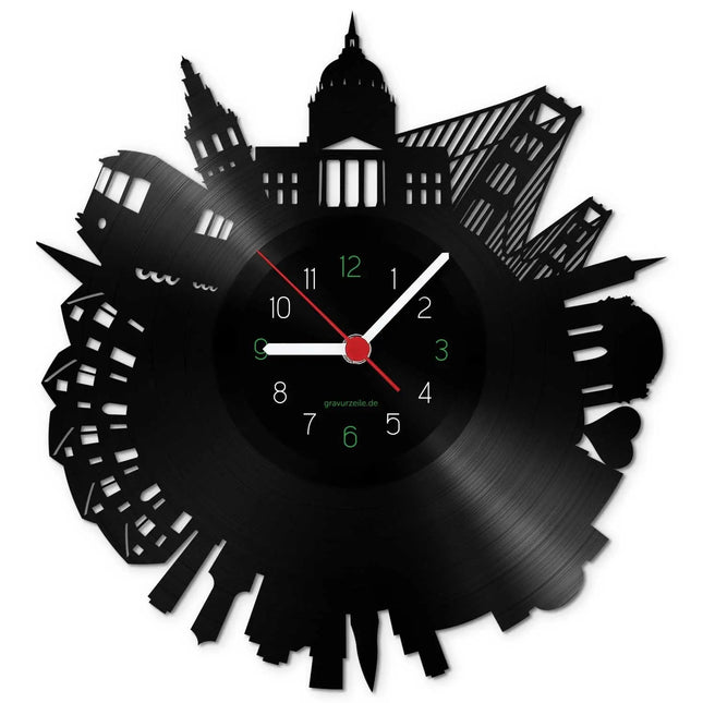 SEO. Wanduhr aus Vinyl Skyline San Fransisco 2017 - Linkreich
