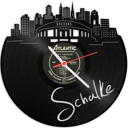SEO. Wanduhr aus Vinyl Skyline Schalke 2017 - Linkreich
