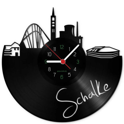 SEO. Wanduhr aus Vinyl Skyline Schalke - Linkreich