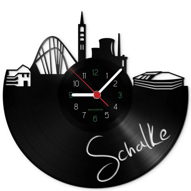 SEO. Wanduhr aus Vinyl Skyline Schalke - Linkreich