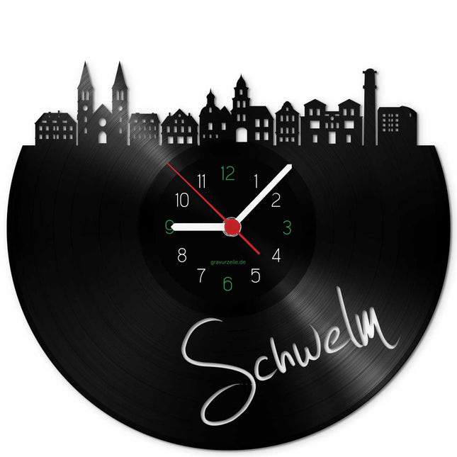 SEO. Wanduhr aus Vinyl Skyline Schwelm - Linkreich