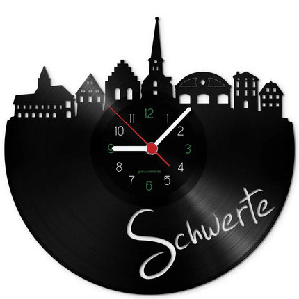 SEO. Wanduhr aus Vinyl Skyline Schwerte - Linkreich
