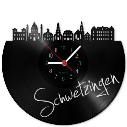 SEO. Wanduhr aus Vinyl Skyline Schwetzingen - Linkreich