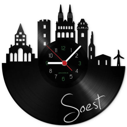 SEO. Wanduhr aus Vinyl Skyline Soest - Linkreich