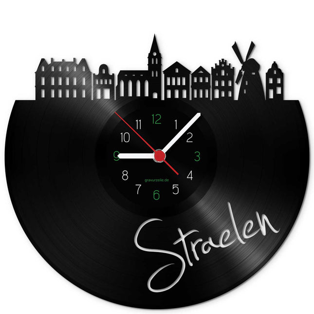 SEO. Wanduhr aus Vinyl Skyline Straelen - Linkreich