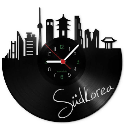 SEO. Wanduhr aus Vinyl Skyline Südkorea - Linkreich