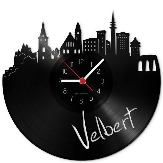 SEO. Wanduhr aus Vinyl Skyline Velbert - Linkreich