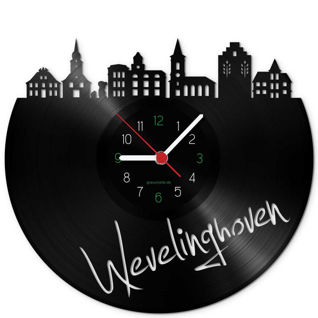 SEO. Wanduhr aus Vinyl Skyline Wevelinghoven - Linkreich