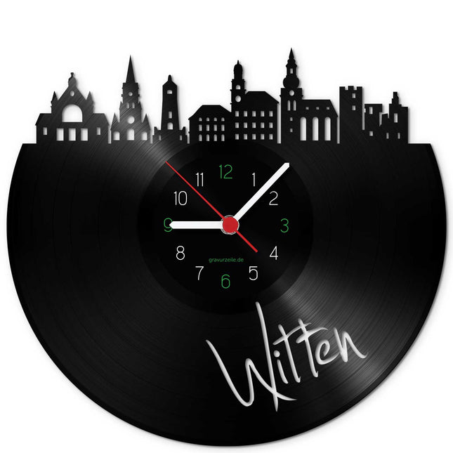 SEO. Wanduhr aus Vinyl Skyline Witten - Linkreich