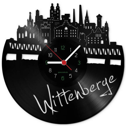 SEO. Wanduhr aus Vinyl Skyline Wittenberge - Linkreich