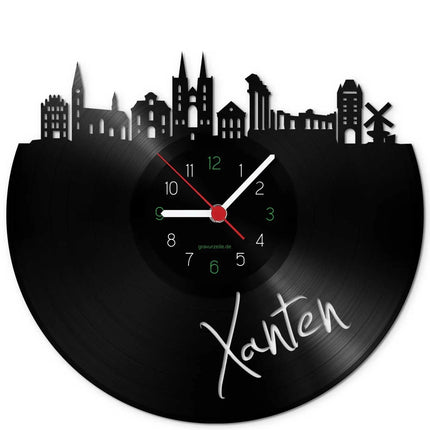 SEO. Wanduhr aus Vinyl Skyline Xanten - Linkreich