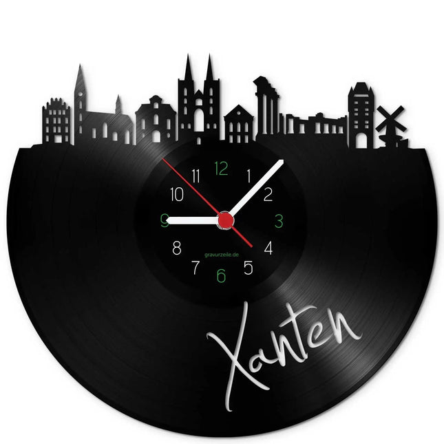 SEO. Wanduhr aus Vinyl Skyline Xanten - Linkreich