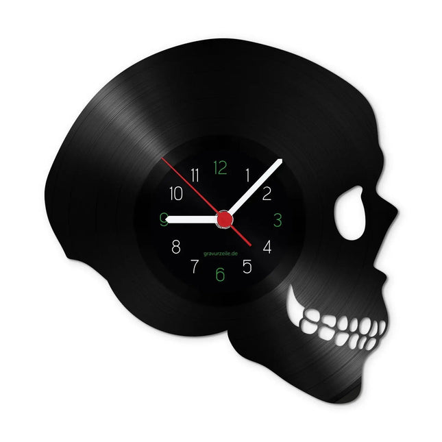 SEO. Wanduhr aus Vinyl Totenkopf - Linkreich