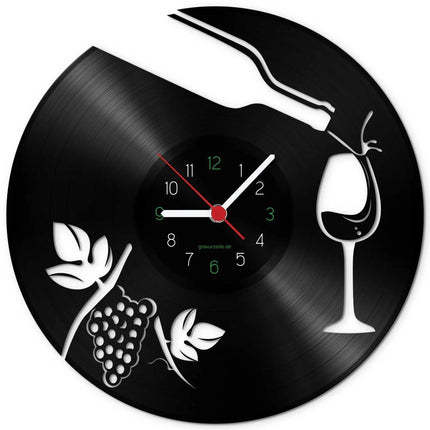 SEO. Wanduhr aus Vinyl Weinfest - Linkreich