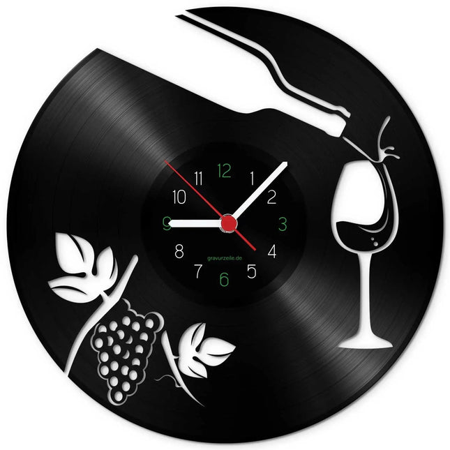 SEO. Wanduhr aus Vinyl Weinfest - Linkreich