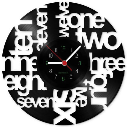 SEO. Wanduhr aus Vinyl Wortspiel - Linkreich