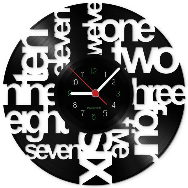 SEO. Wanduhr aus Vinyl Wortspiel - Linkreich