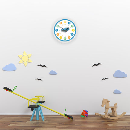 SEO. Wanduhr Kinder Auto - mit UV Druck - Linkreich