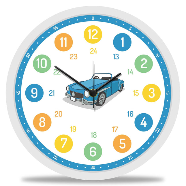 SEO. Wanduhr Kinder Auto - mit UV Druck - Linkreich