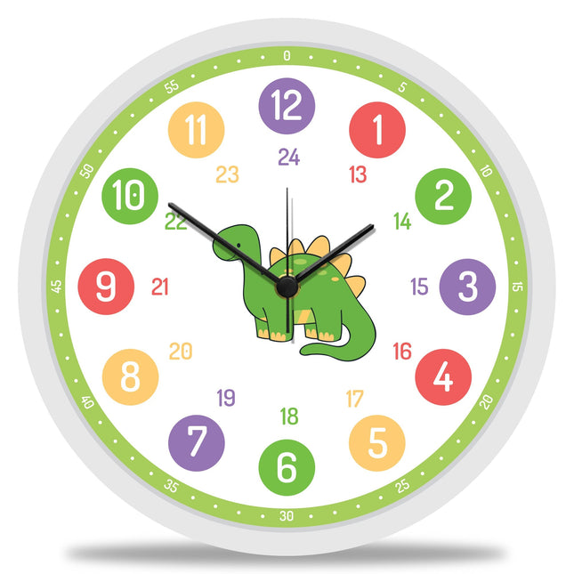 SEO. Wanduhr Kinder Dino - mit UV Druck - Linkreich