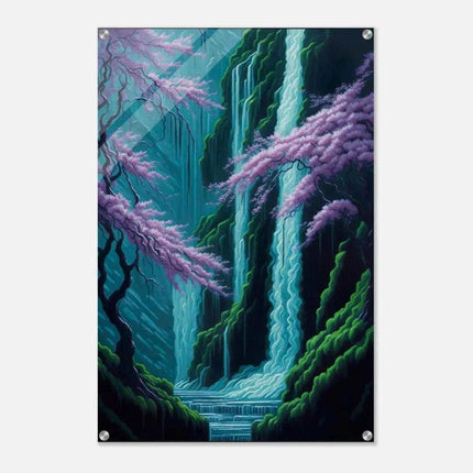 Waterfall - Leinwandbild Japanisch (Canvas) kaufen bei Linkreich – Jetzt entdecken!