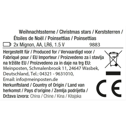 Weihnachten Stern LED 2er Set Beleuchtung Timer warmweiß Lichterkette innen (Lichterkette LED) kaufen bei Linkreich – Jetzt entdecken!