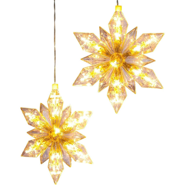 Weihnachten Stern LED 2er Set Beleuchtung Timer warmweiß Lichterkette innen (Lichterkette LED) kaufen bei Linkreich – Jetzt entdecken!