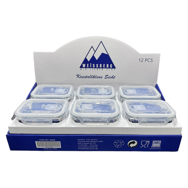 Weissberg ClipSeal DUO Glasbehälter 1000ml 2er Set mit Klippverschluss W312
