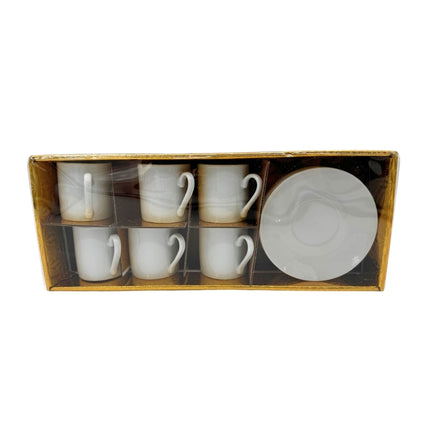 Weisse Mokkatassen Set 12tlg Set W1043
