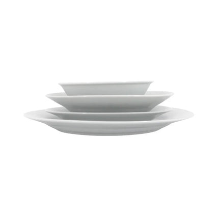 Weisse Rose Bianco Classico Porzellan Tafelservice 24-teilig – Service für 6 Personen - Linkreich