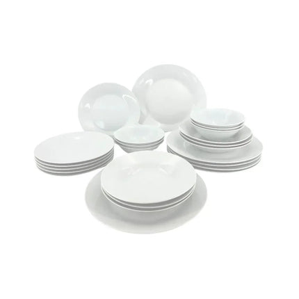Weisse Rose Bianco Classico Porzellan Tafelservice 24-teilig – Service für 6 Personen - Linkreich