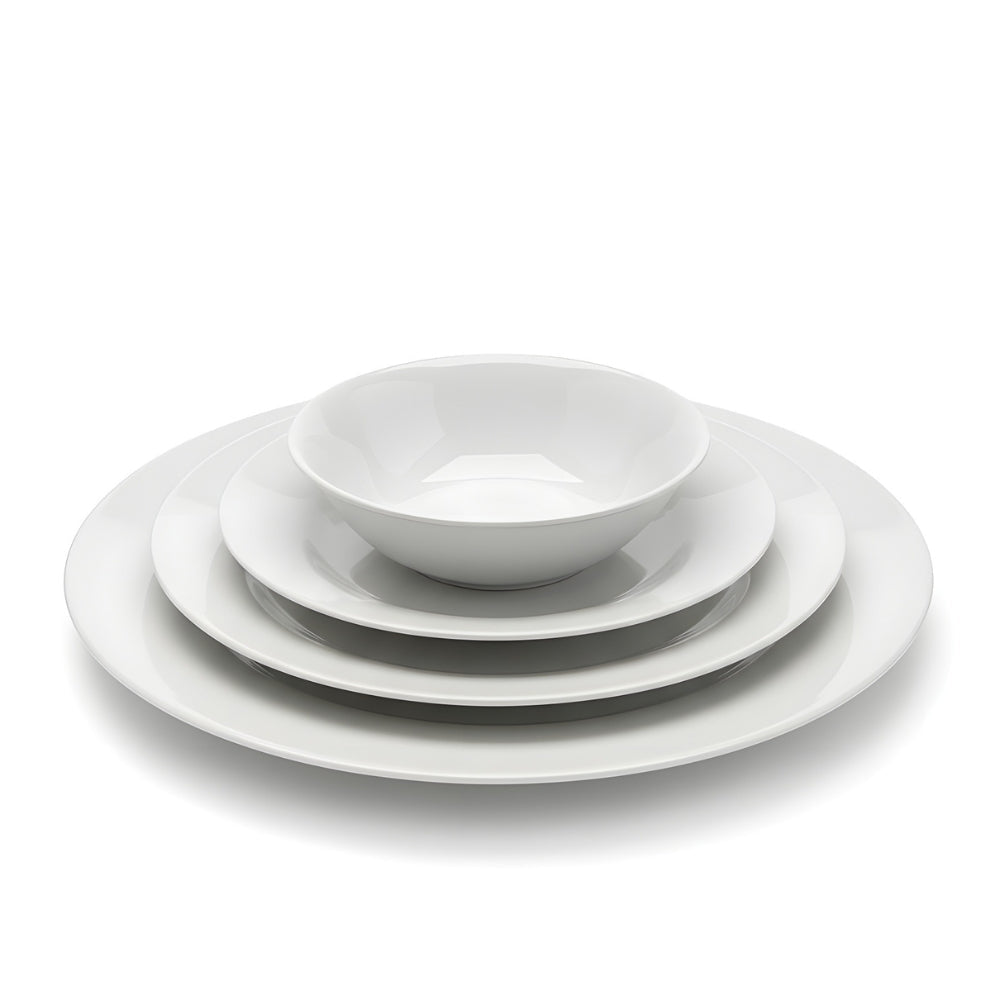 Porzellan Tafelservice 24-teilig für 6 Personen – Weisse Rose Bianco Classico