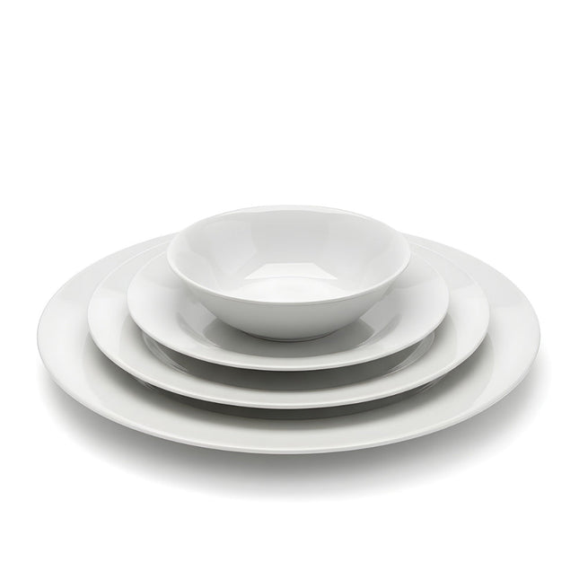 Weisse Rose Bianco Classico Porzellan Tafelservice 24-teilig – Service für 6 Personen - Linkreich