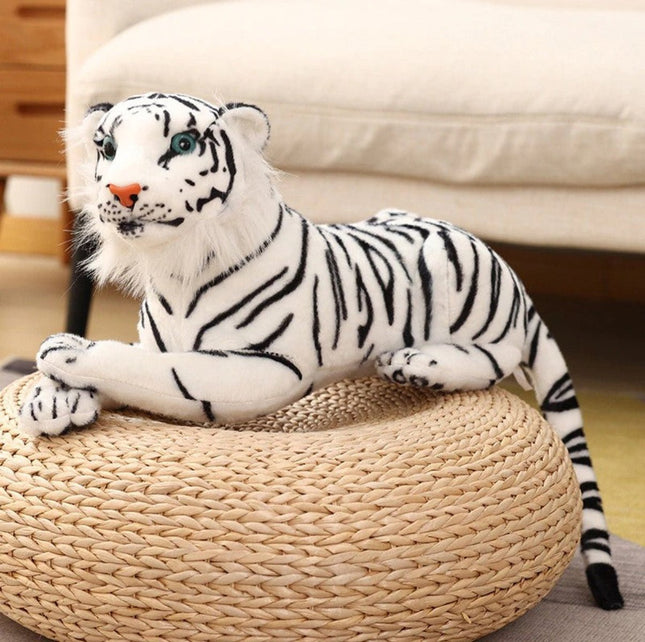 SEO. Weißer Tiger Kuscheltier - 30 cm Plüschtier Schneetiger Stofftier - Linkreich