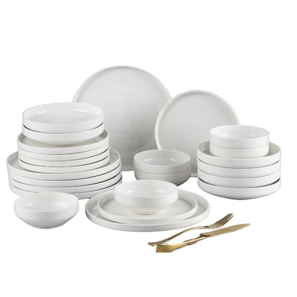 Weißes Rose Geschirrset Maria – 24 - teilig, Porzellan, klassisch & elegant (Geschirrset) kaufen bei Linkreich – Jetzt entdecken!
