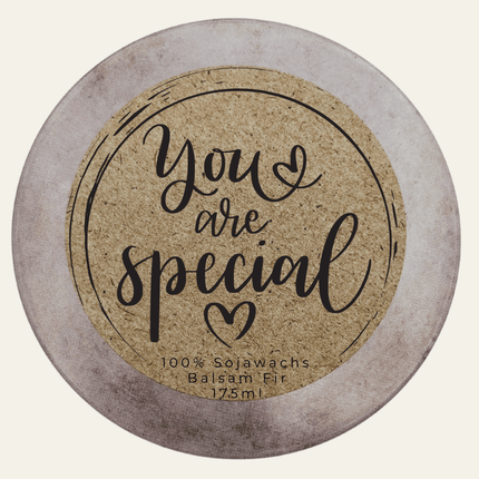Wertschätzende Duftkerze „You are Special“ – Einzigartiges personalisierbares Geschenk für ganz besondere Menschen - Handgemacht (Duftkerze) kaufen bei Linkreich – Jetzt entdecken!