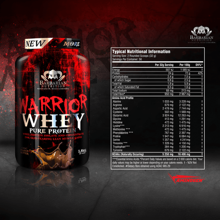 SEO. Whey Protein + BCAAs - 1,8 Kg - Barbarian Nutrition Geschmack: Schoko / Vanille - Choco Peanutbutter Linkreich