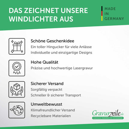 SEO. Windlicht mit Gravur - "Nature Ornament Flower" für Paare - Weiß - Silber Linkreich