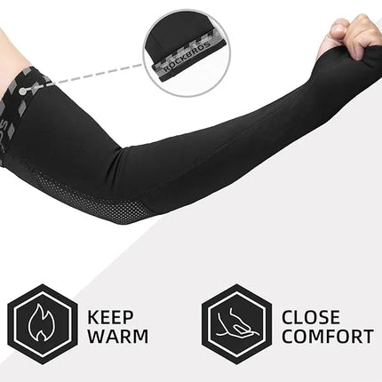 Winter Fleece Fahrrad-Armstulpen mit Daumenschlaufe