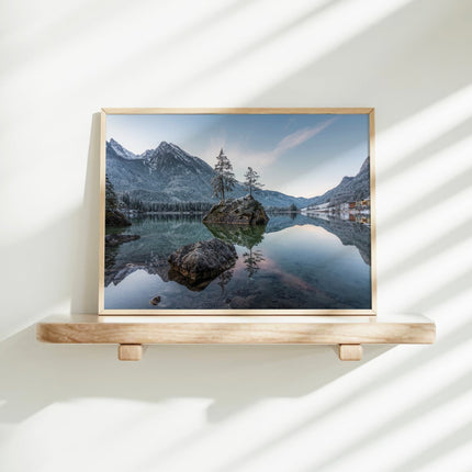 Hintersee Sunrise Print – Bavarian Alps Landscape Photography Wall Art