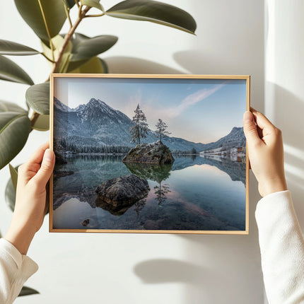 Hintersee Sunrise Print – Bavarian Alps Landscape Photography Wall Art