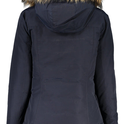 WOOLRICH Damenjacke schwarz – Kapuze mit abnehmbarem Fell für Herbst/Winter
