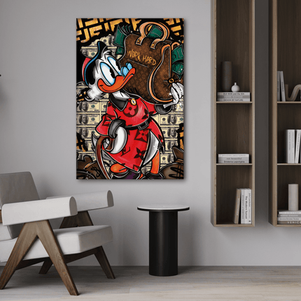 Work Hard Dagobert - Leinwandbild Pop Art / Motivation (Canvas) kaufen bei Linkreich – Jetzt entdecken!