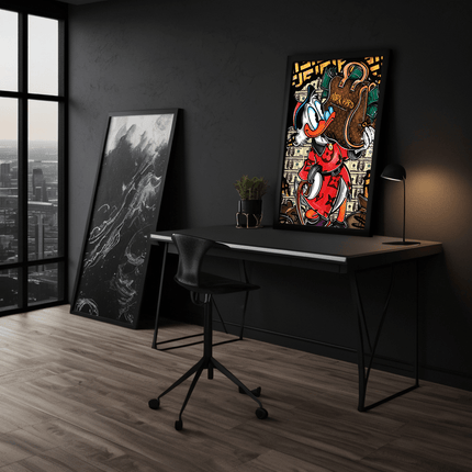 Work Hard Dagobert - Leinwandbild Pop Art / Motivation (Canvas) kaufen bei Linkreich – Jetzt entdecken!