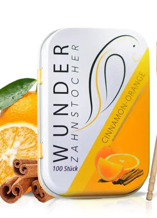 Wunderzahnstocher – 100 Aromatisierte Zahnstocher - Cinnamon-Orange Linkreich
