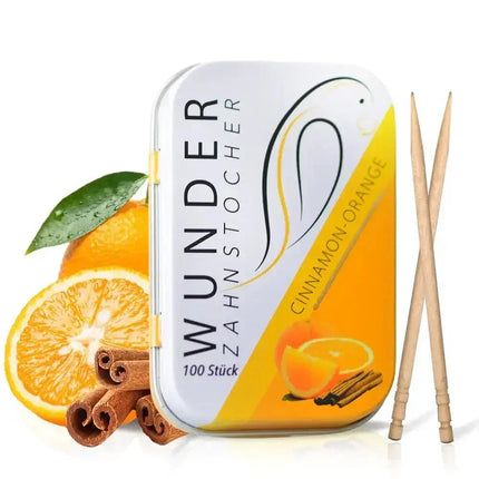 Wunderzahnstocher – 100 Aromatisierte Zahnstocher - Cinnamon-Orange Linkreich