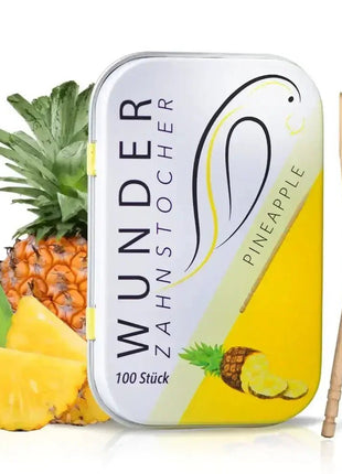 Wunderzahnstocher – 100 Aromatisierte Zahnstocher - Ananas Linkreich