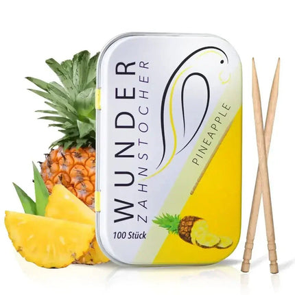 Wunderzahnstocher – 100 Aromatisierte Zahnstocher - Ananas Linkreich