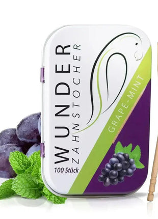 Wunderzahnstocher – 100 Aromatisierte Zahnstocher - Grape-Mint Linkreich